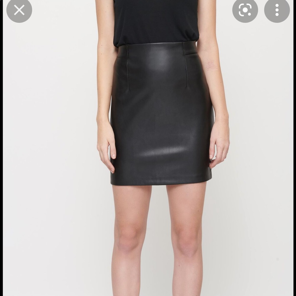Garage Faux Leather Mini Skirt in XS